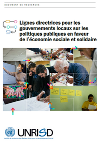 Lignes directrices pour les gouvernements locaux sur les politiques publiques en faveur de l’économie sociale et solidaire